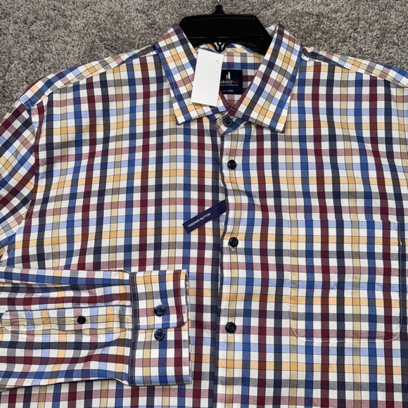 johnnie-O Other - Johnnie-O Mens XXL Dartmouth Merlot Plaid Button Down Shirt Long Sleeve NEW